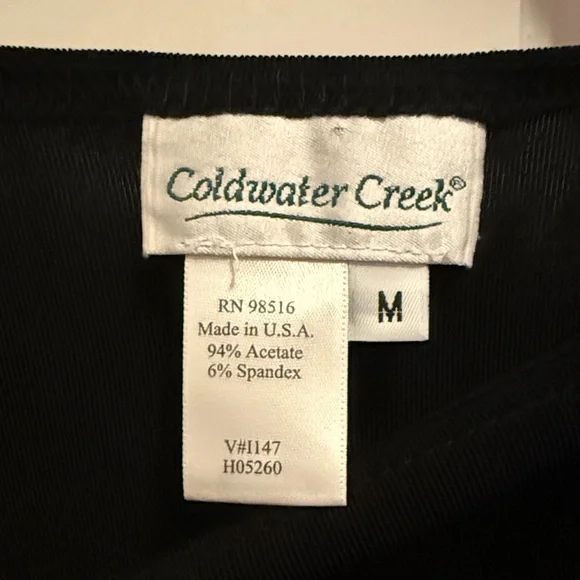 3/$25 Coldwater Creek Women's Black Tank Top - Picture 3 of 6